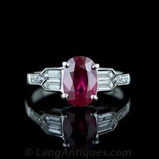Ruby and Diamond Ring Main View