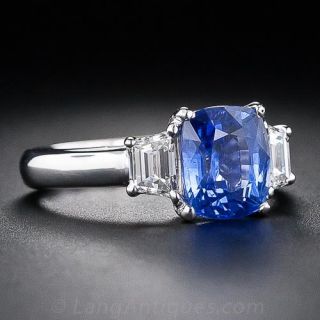 2.12 Carat Sapphire and Diamond Ring
