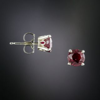 2.13 Carat Ruby Stud Earrings - 1