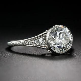 2.14 Carat Diamond Art Deco Engagement Ring