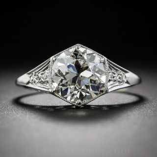 2.15 Carat Diamond Art Deco Engagement Ring - 2