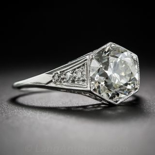 2.15 Carat Diamond Art Deco Engagement Ring