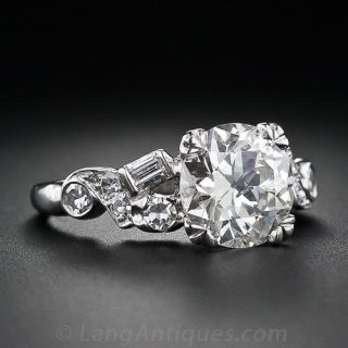 2.17 Carat Art Deco Diamond Engagement Ring