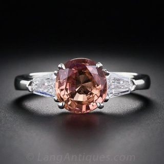 2.17 Carat Fancy Color Sapphire and Diamond Ring