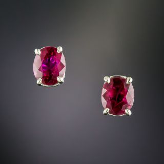 2.20 Carat Total Weight Ruby Stud Earrings - 1