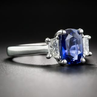 2.21 Carat Sapphire and Diamond Ring