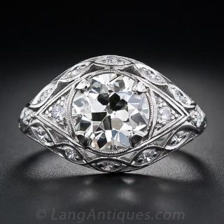 2.23 Carat Edwardian Diamond Dome Ring