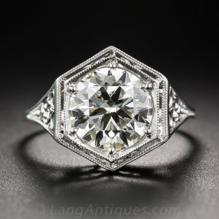 2.24 Carat Art Deco Diamond Solitaire Ring