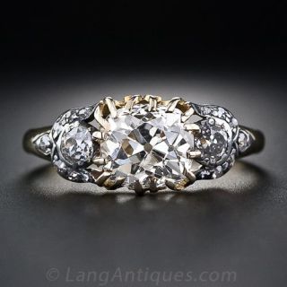 2.25  Carat Antique Cushion-Cut Diamond Ring