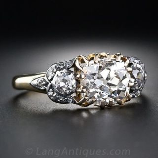 2.25  Carat Antique Cushion-Cut Diamond Ring