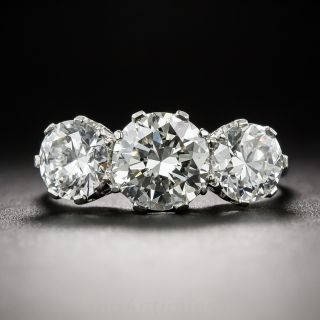 2.25 Carat Platinum Diamond Three-Stone Ring by Mappin