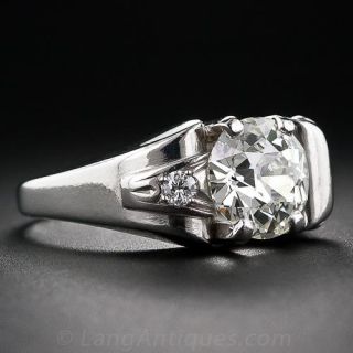 2.25 Carat Retro Diamond and Palladium Ring