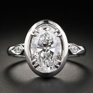 2.27 Carat Oval-Cut Diamond Solitaire - GIA D VVS2 - 1