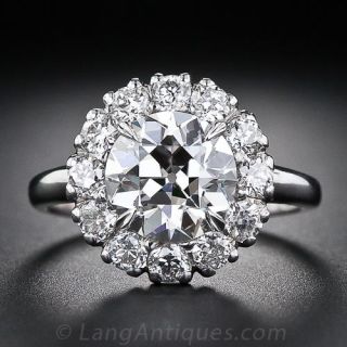 2.30 Carat European-Cut Antique Diamond Ring