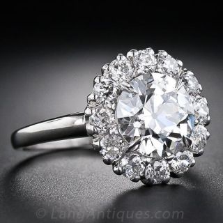 2.30 Carat European-Cut Antique Diamond Ring
