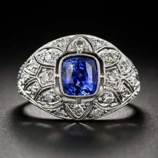 2.30 Carat Sapphire and Diamond Ring