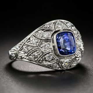 2.30 Carat Sapphire and Diamond Ring