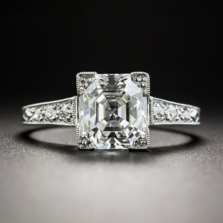2.31 Carat Asscher-Cut Platinum Diamond Ring - GIA G VS1 