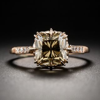 2.31 Carat Yellowish Brown Diamond Rose Gold Engagement Ring