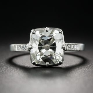 2.32 Carat Antique Cushion-Cut Diamond Vintage Style Ring - 1
