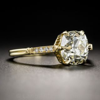 2.33 Carat Antique Cushion-Cut Diamond Ring - GIA