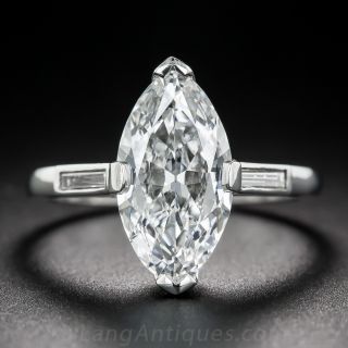 2.36 Carat Antique Marquise Solitaire - GIA F/VS2