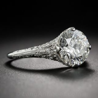 2.36 Carat GIA: I-VS2 Edwardian Style Diamond Engagement Ring