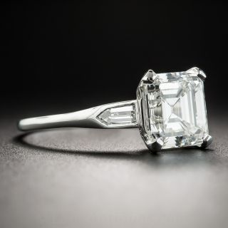 2.38 Carat Asscher-Cut Art Deco Diamond Engagement Ring - GIA  H VVS2