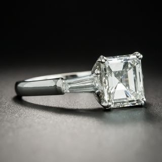 2.38 Carat Square Emerald Cut Diamond Engagement Ring - GIA J VS1