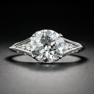 2.40 Carat Diamond Edwardian Style Engagement Ring GIA H/VS1