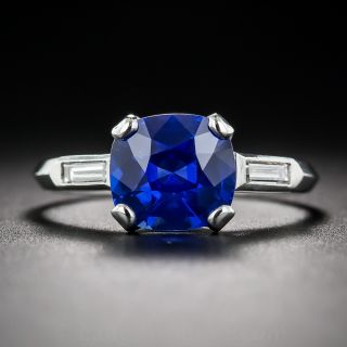 2.41 Carat Sapphire and Diamond Platinum Ring