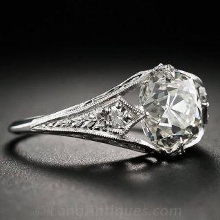 2.42 Carat Vintage Style Diamond Engagement Ring