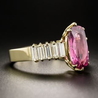 2.43 Carats Natural No-Heat Pink Sapphire and Diamond Ring