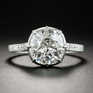 2.44 Carat Diamond and Platinum Vintage Style Engagement Ring - GIA I SI2 - 1