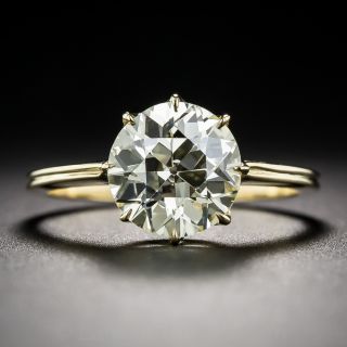 2.49 Carat European-Cut Diamond Solitaire