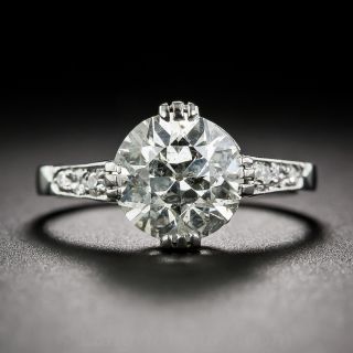 2.50 Carat Art Deco Platinum and Diamond Engagement Ring