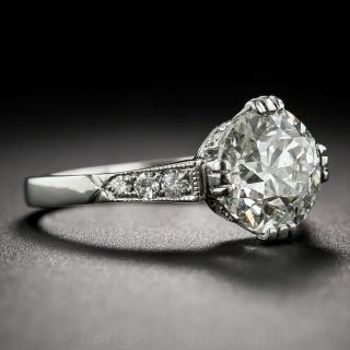2.50 Carat Art Deco Platinum and Diamond Engagement Ring