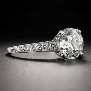 2.51 Carat European-Cut Diamond Ring - GIA M/VS2