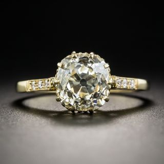 2.53 Carat Antique Cushion-Cut Diamond Engagement Ring - GIA L VS1 - 1