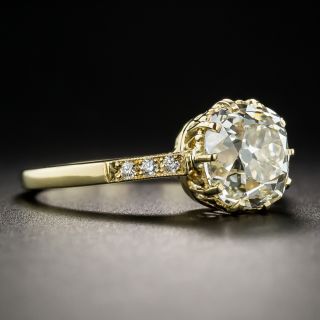 2.53 Carat Antique Cushion-Cut Diamond Engagement Ring - GIA L VS1