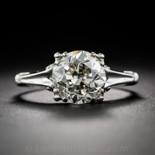 2.53 Carat European-Cut Diamond Solitaire Engagement Ring