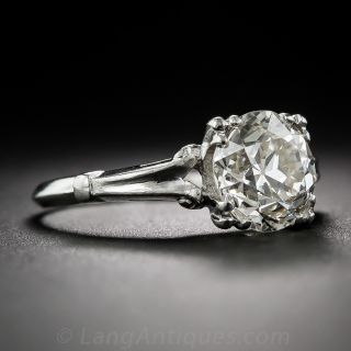 2.53 Carat European-Cut Diamond Solitaire Engagement Ring