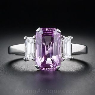 2.53 Carat Pink Sapphire and Diamond Ring