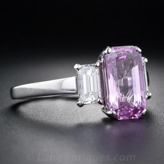 2.53 Carat Pink Sapphire and Diamond Ring
