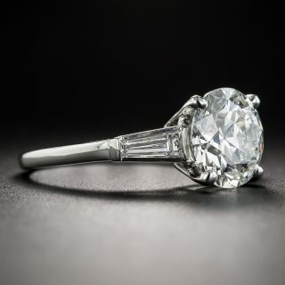 Mid-Century 2.58 Carat European-Cut Diamond Solitaire Ring  - GIA H VS1