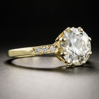 2.64 Carat European-Cut Solitaire Engagement Ring - GIA L SI1
