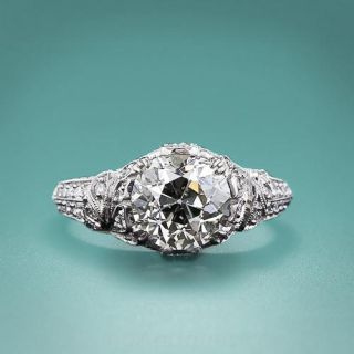2.67 Cart Edwardian Style  Diamond Ring