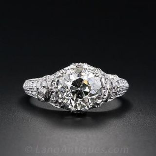 2.67 Cart Edwardian Style  Diamond Ring
