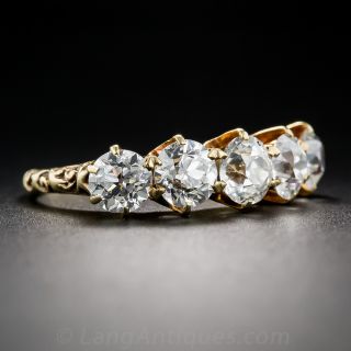 2.75 Carat Diamond Antique Five-Stone Ring