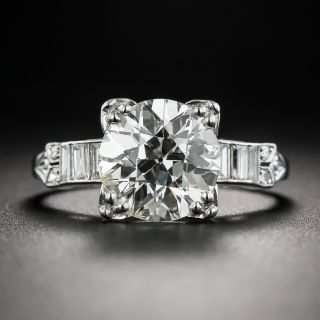 2.75 Carat Diamond Art Deco Engagement Ring - GIA L VS1 - 2